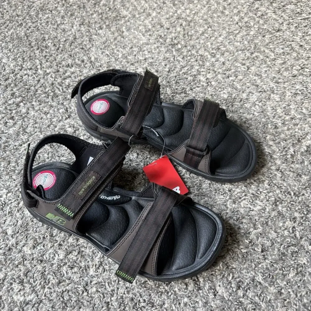 New Balance Sandals Mens Size 13 Brown Plush2o Memory Foam Water Resistant NEW